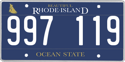 RI license plate 997119