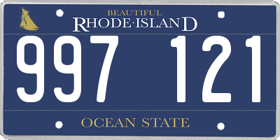 RI license plate 997121