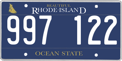 RI license plate 997122