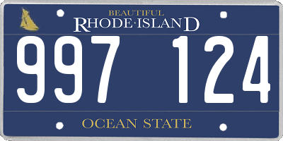 RI license plate 997124