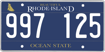 RI license plate 997125