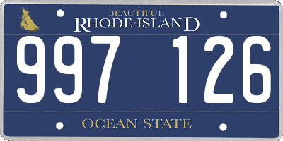 RI license plate 997126