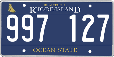 RI license plate 997127