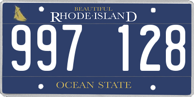 RI license plate 997128