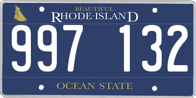 RI license plate 997132