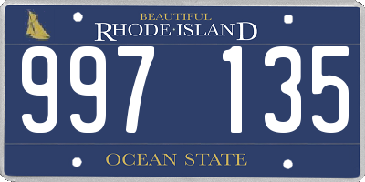 RI license plate 997135