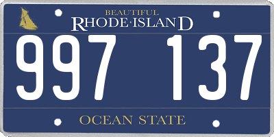 RI license plate 997137