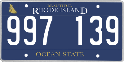 RI license plate 997139