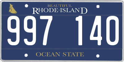 RI license plate 997140