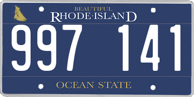 RI license plate 997141