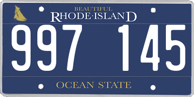 RI license plate 997145