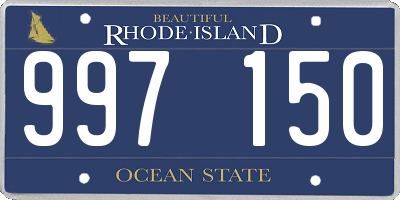 RI license plate 997150