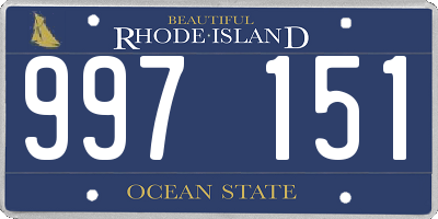 RI license plate 997151