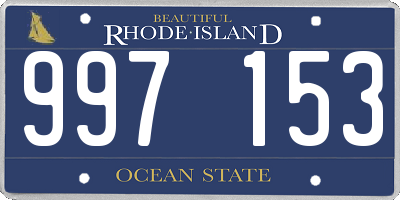 RI license plate 997153