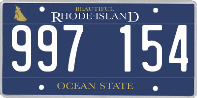 RI license plate 997154