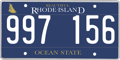 RI license plate 997156