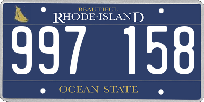 RI license plate 997158