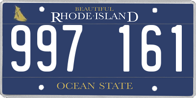 RI license plate 997161