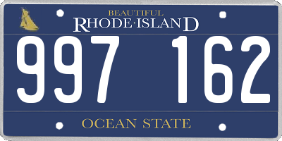 RI license plate 997162