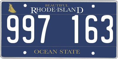 RI license plate 997163