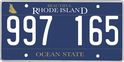 RI license plate 997165