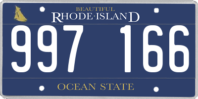 RI license plate 997166