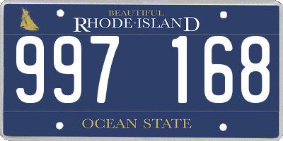 RI license plate 997168