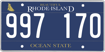 RI license plate 997170