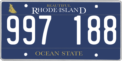 RI license plate 997188