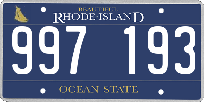 RI license plate 997193