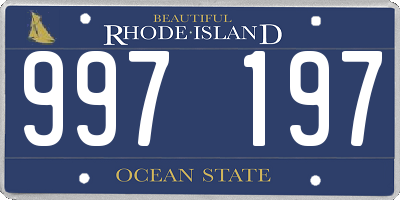 RI license plate 997197