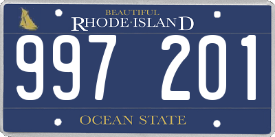 RI license plate 997201