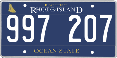 RI license plate 997207