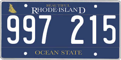 RI license plate 997215
