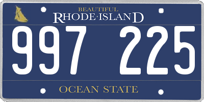 RI license plate 997225