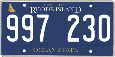 RI license plate 997230