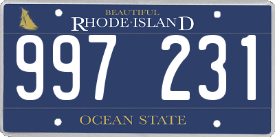 RI license plate 997231