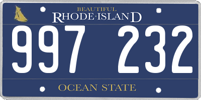 RI license plate 997232