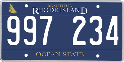 RI license plate 997234