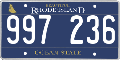 RI license plate 997236