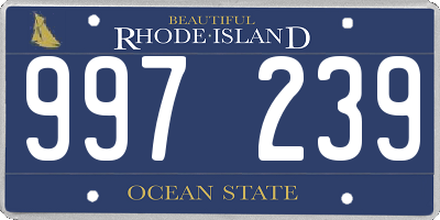 RI license plate 997239
