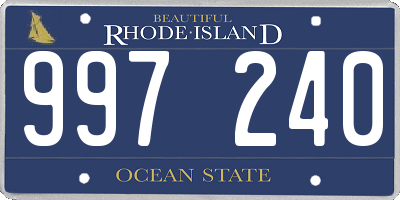 RI license plate 997240