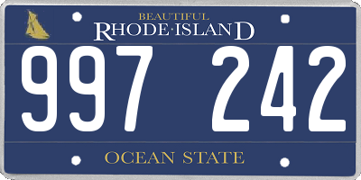 RI license plate 997242