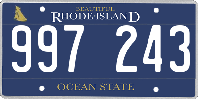 RI license plate 997243