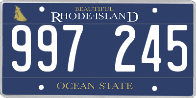 RI license plate 997245