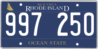 RI license plate 997250