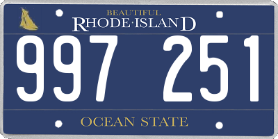 RI license plate 997251