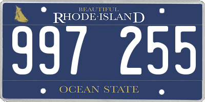 RI license plate 997255