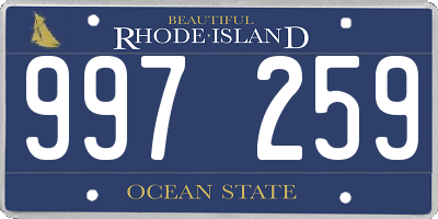 RI license plate 997259