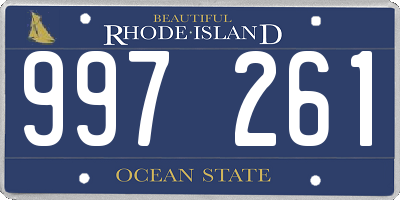 RI license plate 997261